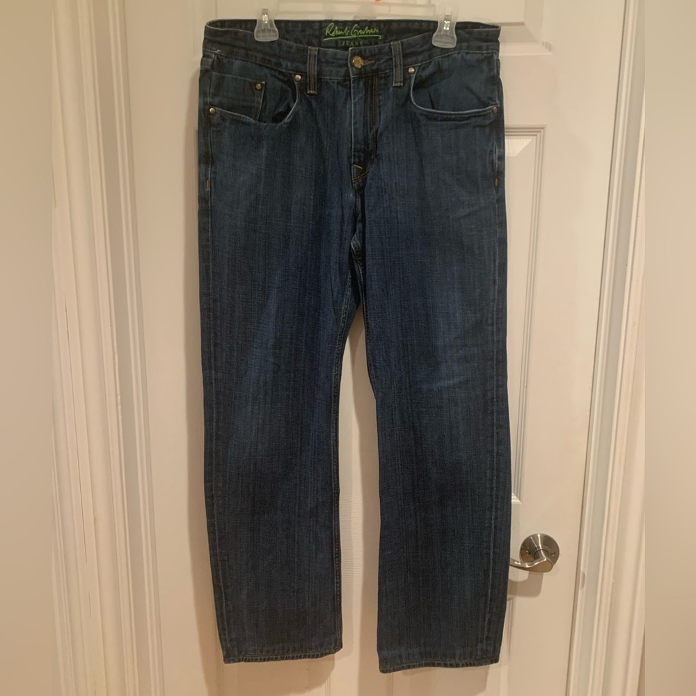 Robert Graham Dark Blue Straight Jeans 100% Cotton